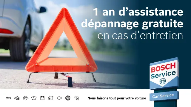 1 an d'assistance dépannage gratuite en cas d’entretien