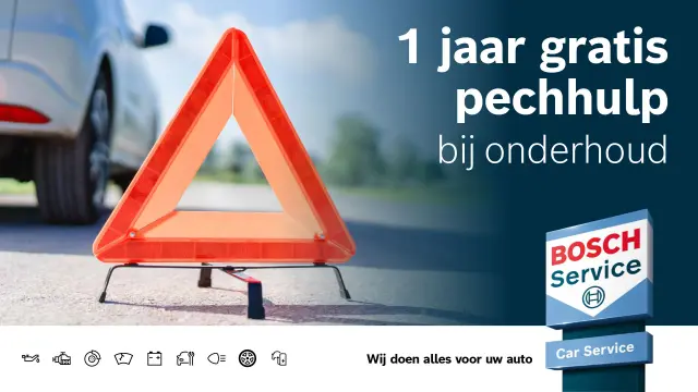 1 jaar gratis pechhulp bij onderhoud