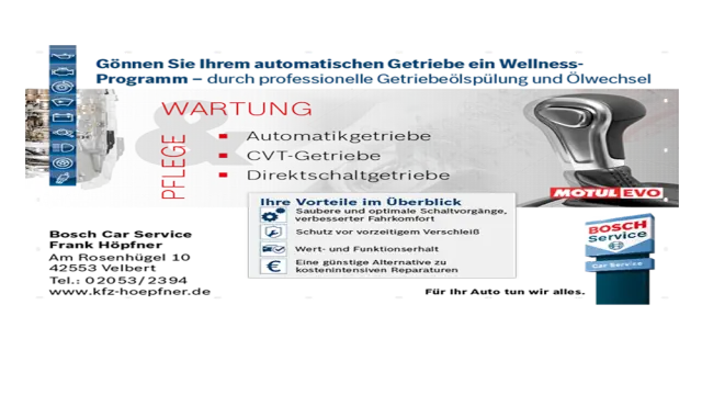 Wellnes Programm für Getriebe