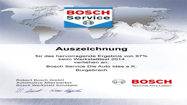 Auszeichnung Bosch Werkstatttest 2014