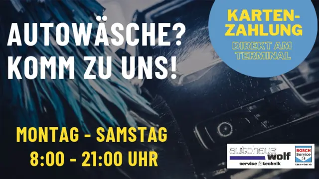 Öffnungszeiten Waschanlage