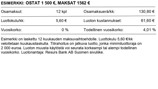 Huolla nyt saat laskun vasta lokakuussa