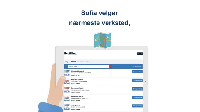Du er alltid velkommen til et Bosch Car Service-verksted i nærheten